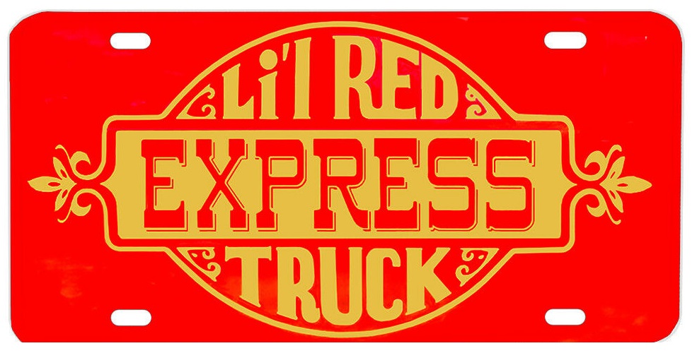 Li'l Red Express Metal License Plate 78-79 Dodge Ram LRE - Click Image to Close